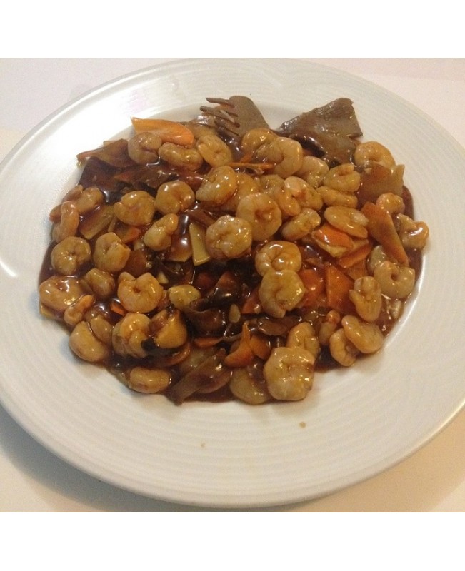 141. Скариди с гъби и бамбук - 600 гр.